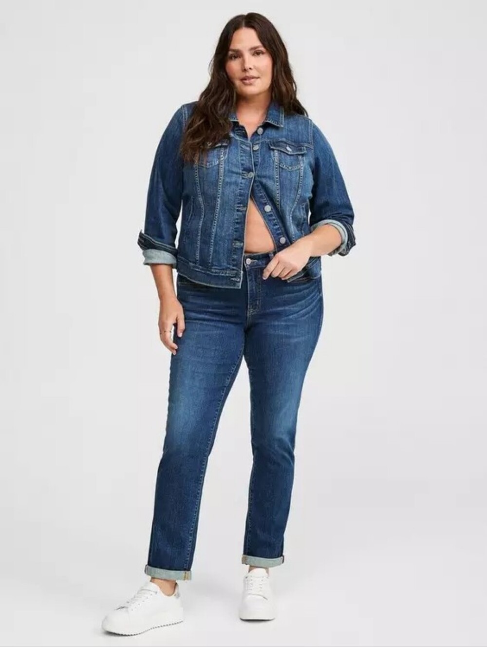 Torrid Perfect Boyfriend Mid-Rise Jean Dark Wash Plus Size 18 18R